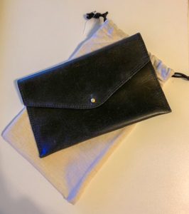 handmade leather clutch from ParkerClay