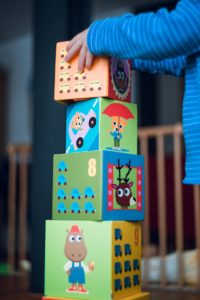 child stacking toys