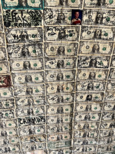 dollar bills in Tortilla Flat | Incredible Day Trips From Phoenix