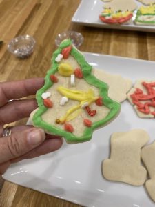 Holiday cookie making